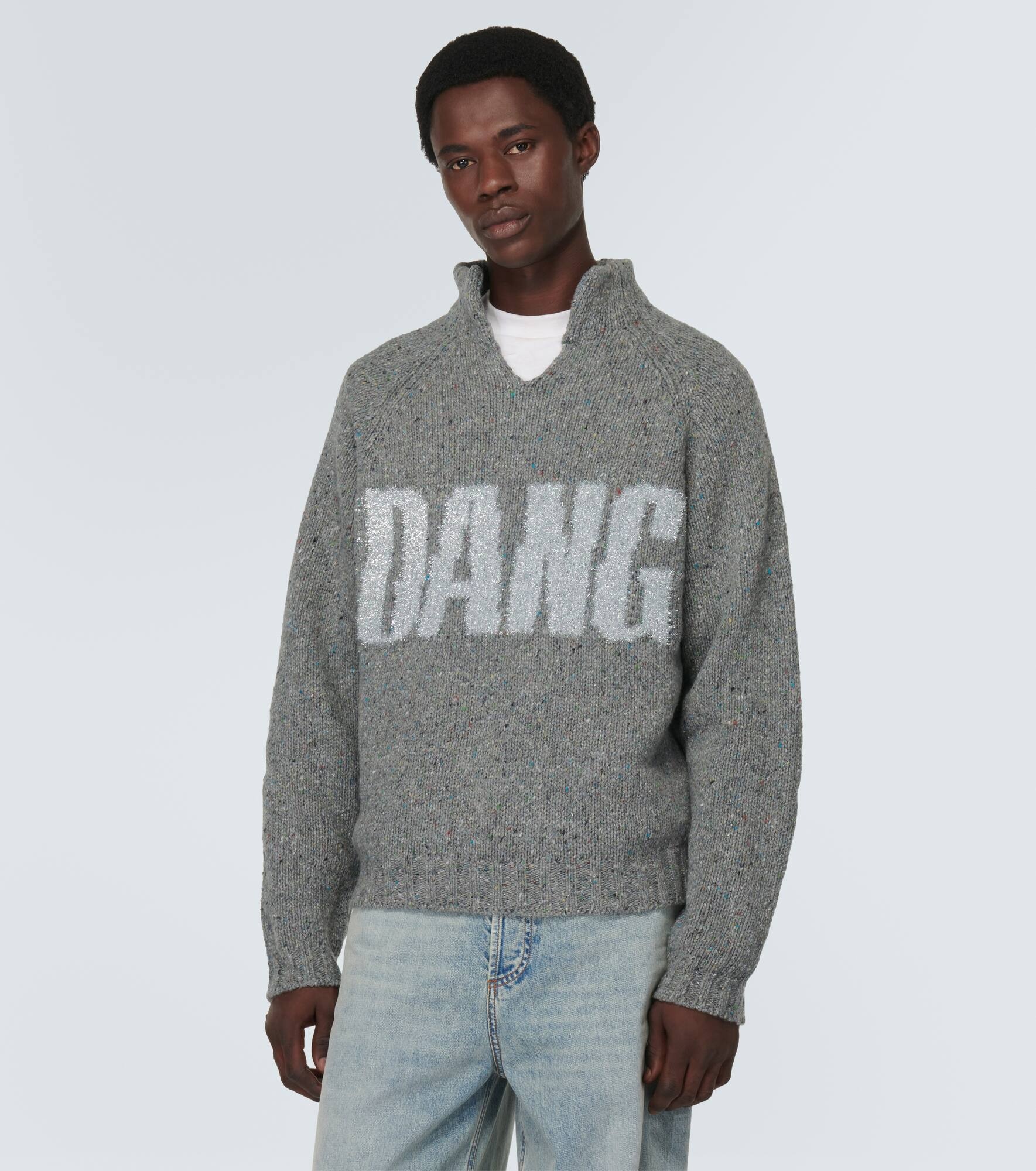 Intarsia wool-blend sweater - 3