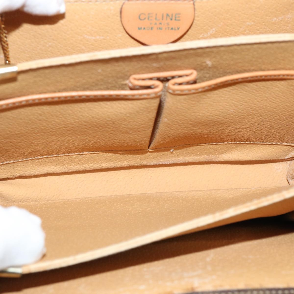 CELINE Macadam Canvas Shoulder Bag Pvc Brown - 10