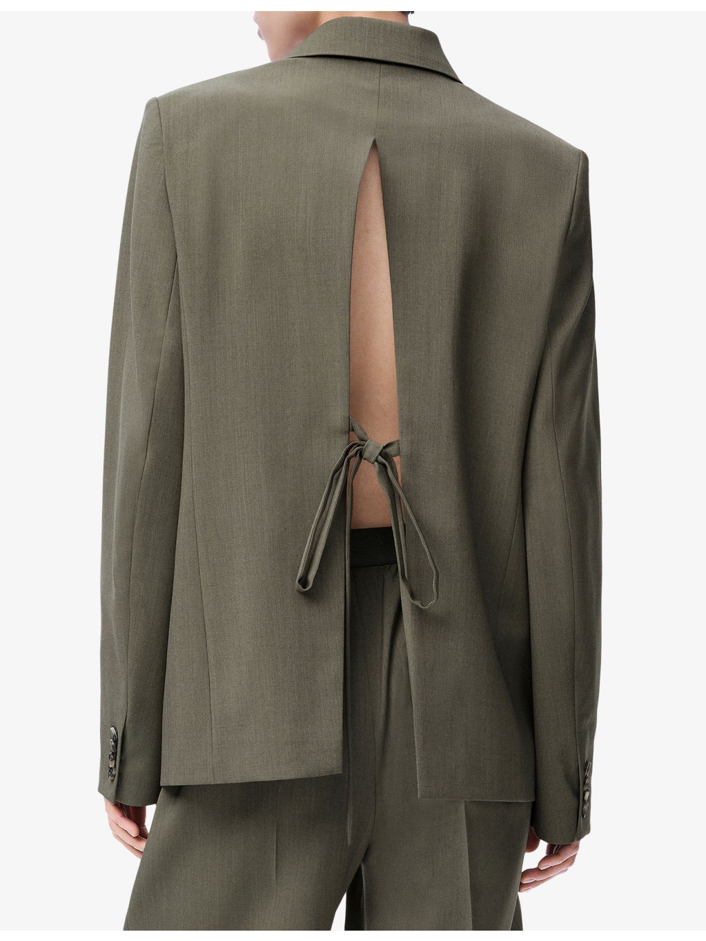 Split-Back Single-Breasted Wool Blazer - 4