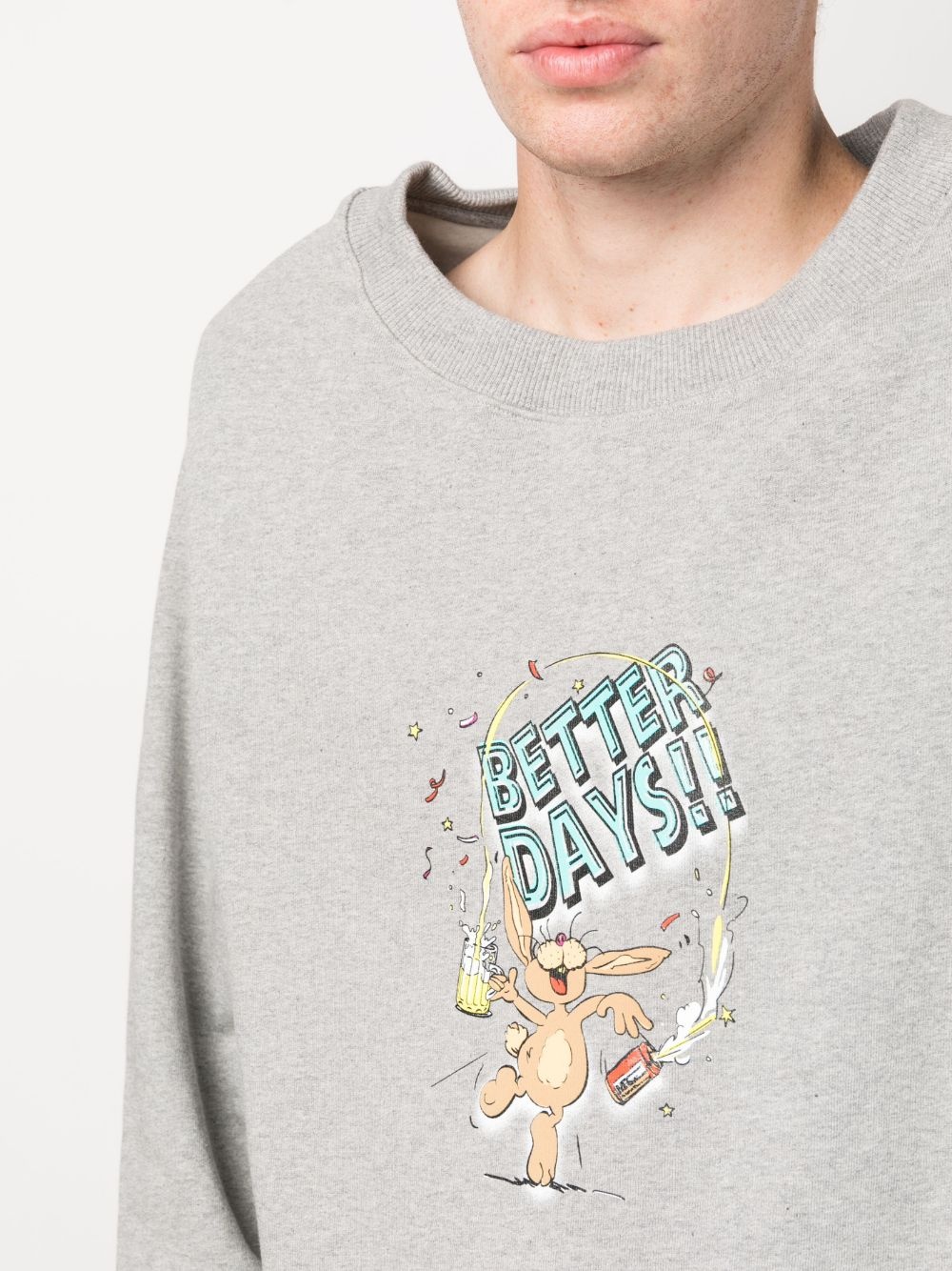 Better Days graphic-print cotton sweatshirt - 5