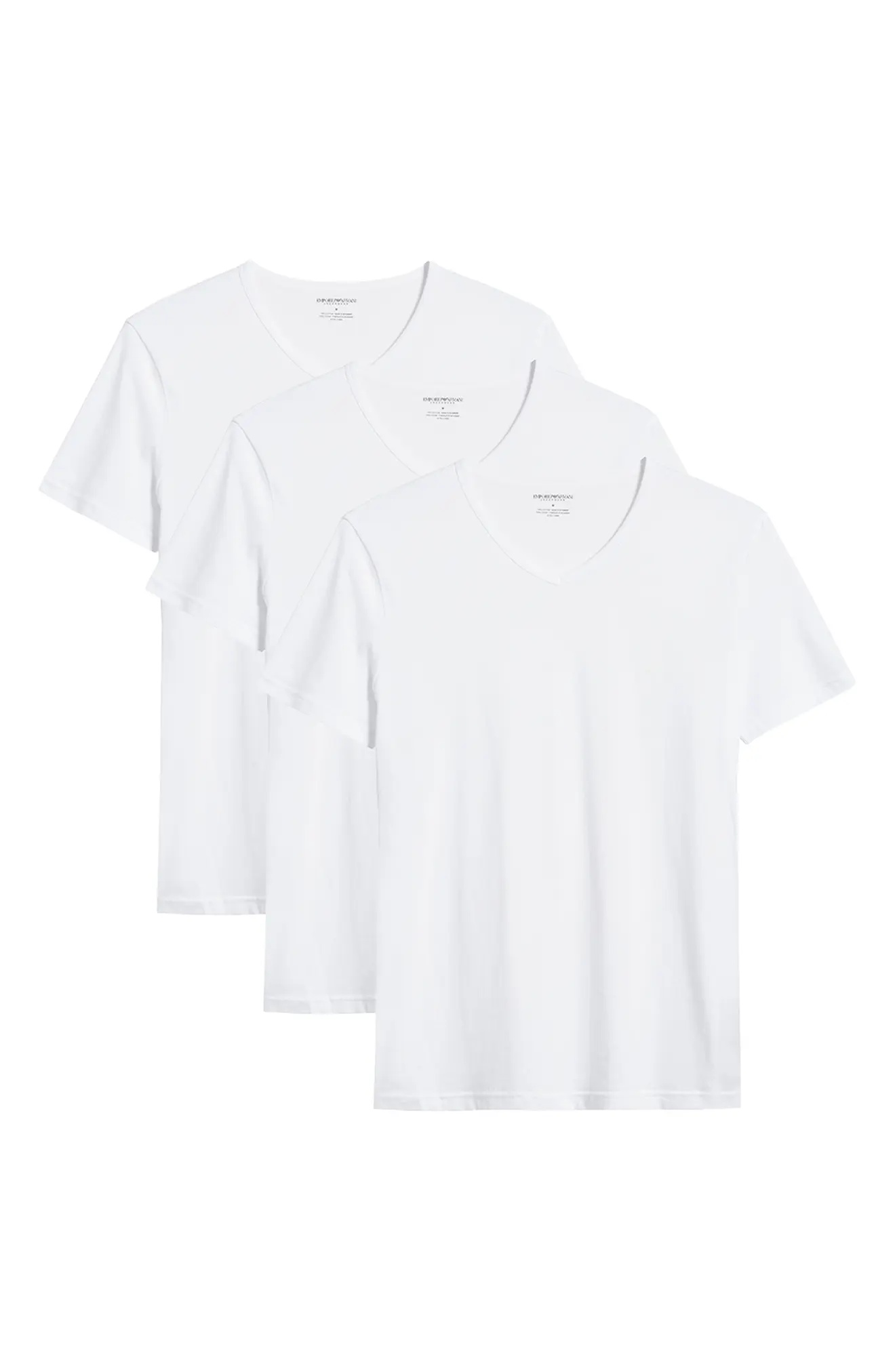 3-Pack V-neck Cotton T-Shirts - 6