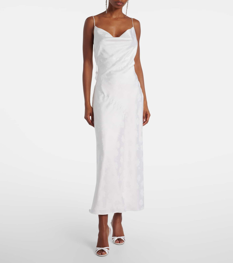 ROTATE Bridal satin midi dress outlook