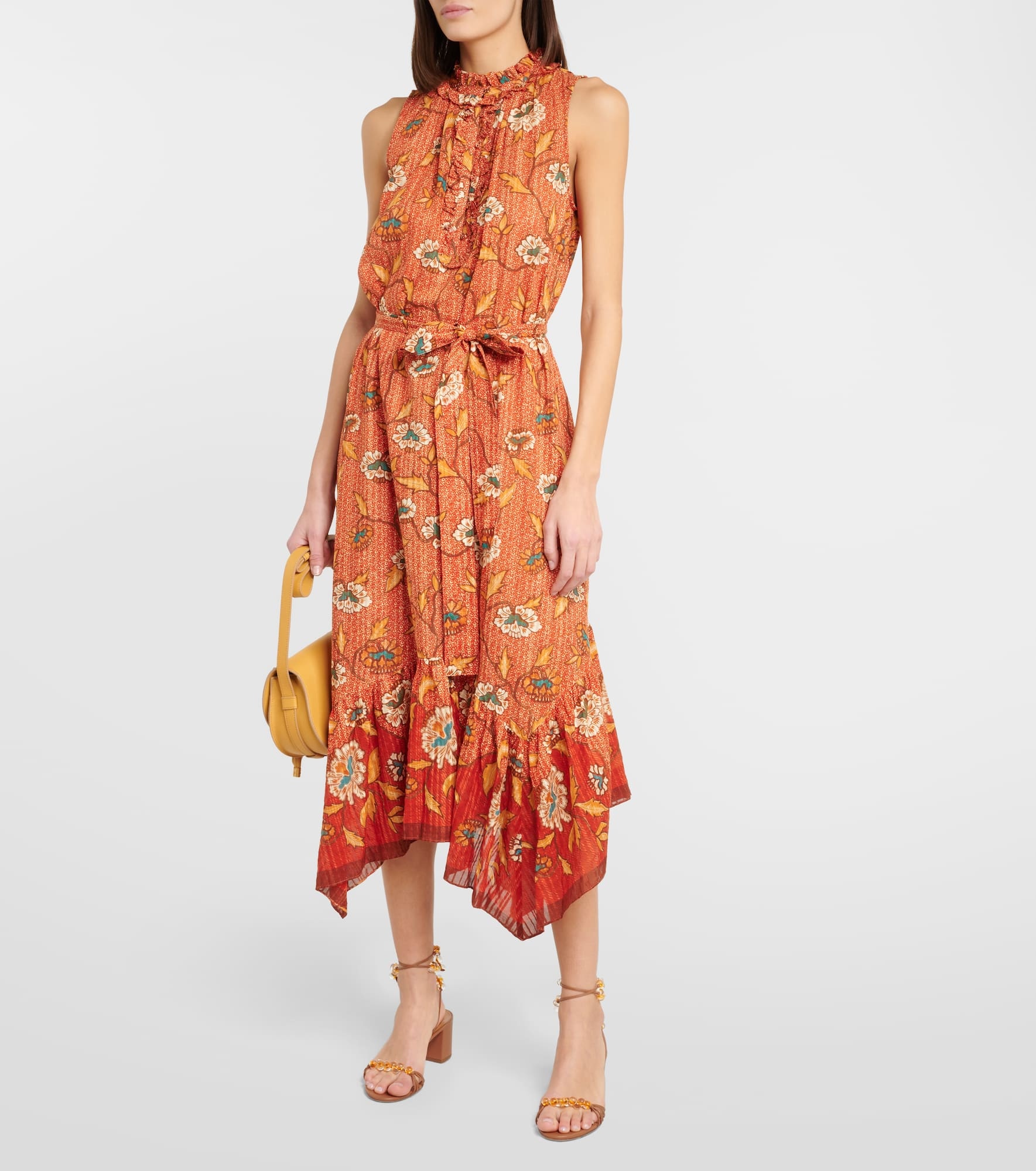 Beverly floral cotton-blend midi dress - 2