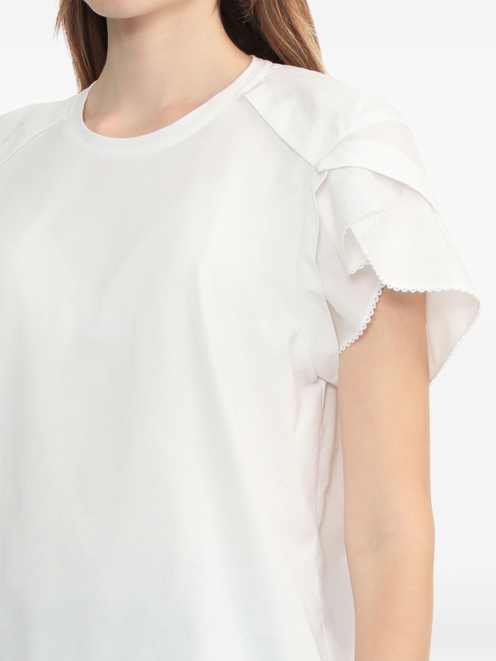 draped-detail T-shirt - 5
