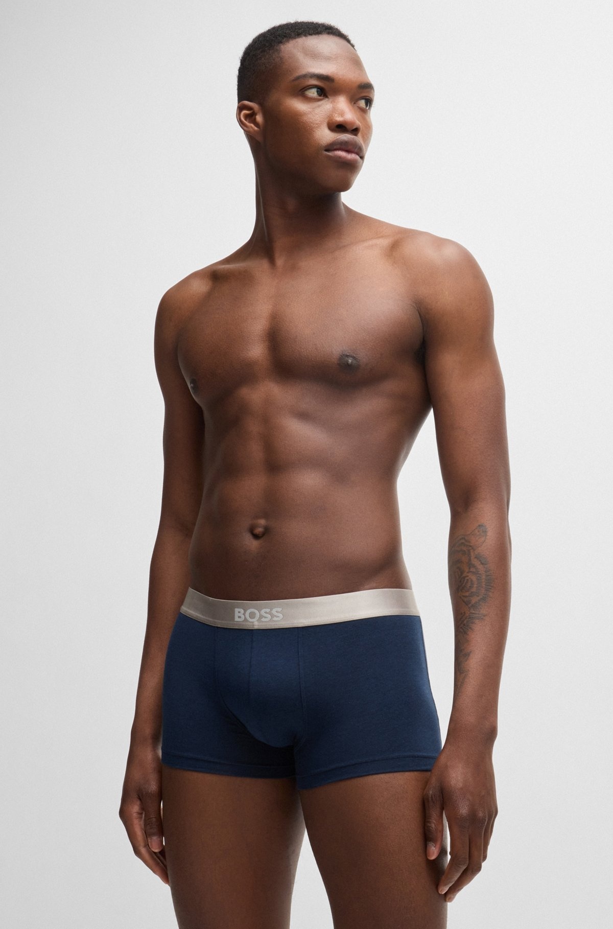 THREE-PACK OF TRUNKS WITH LOGO WAISTBANDS - 7