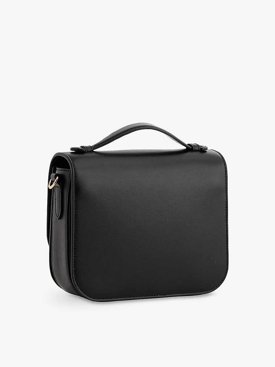Logo Messenger Faux-Leather Crossbody Bag - 3