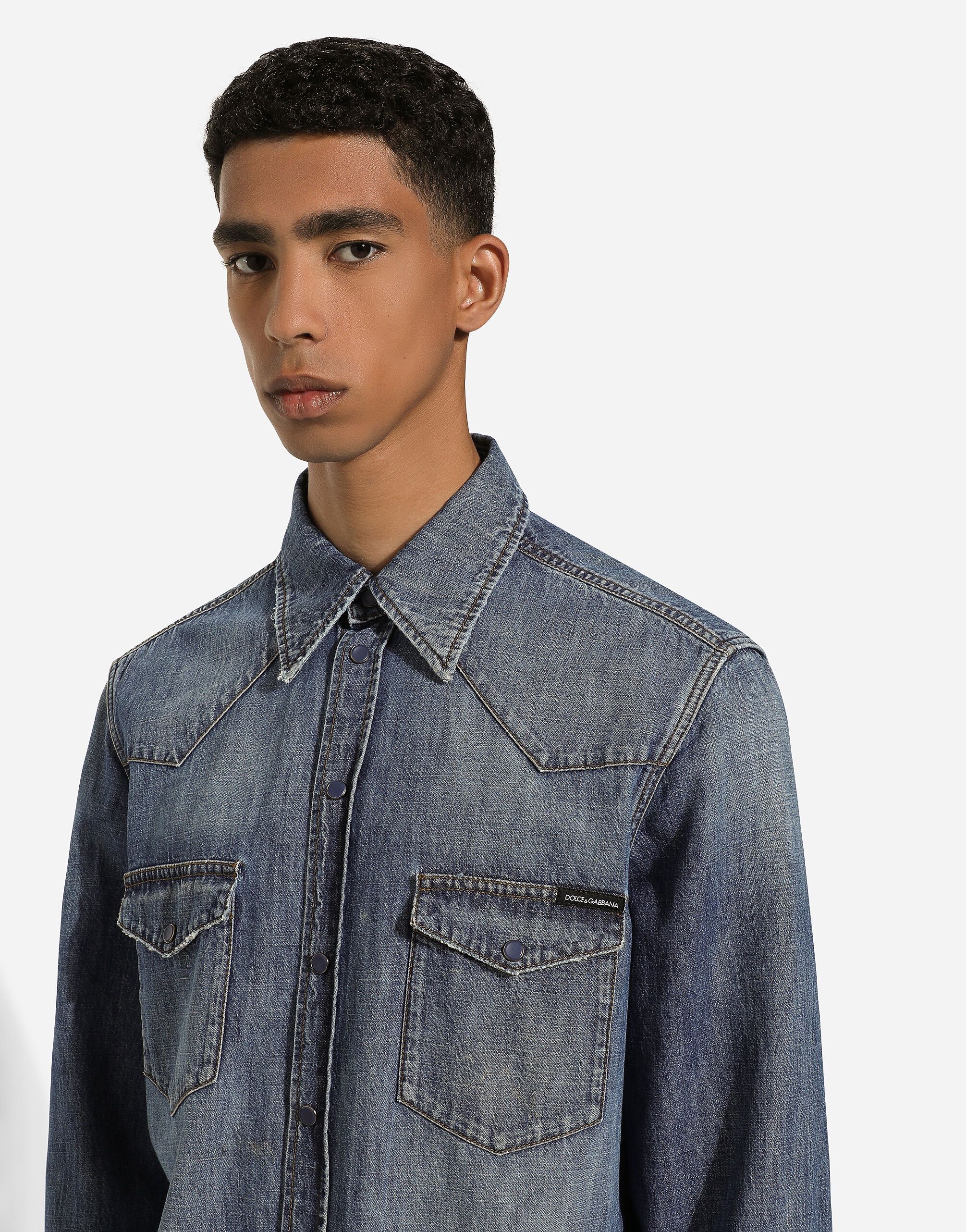 Oversize denim shirt - 4