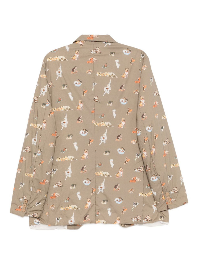 UNDERCOVER all-over graphic print blazer outlook