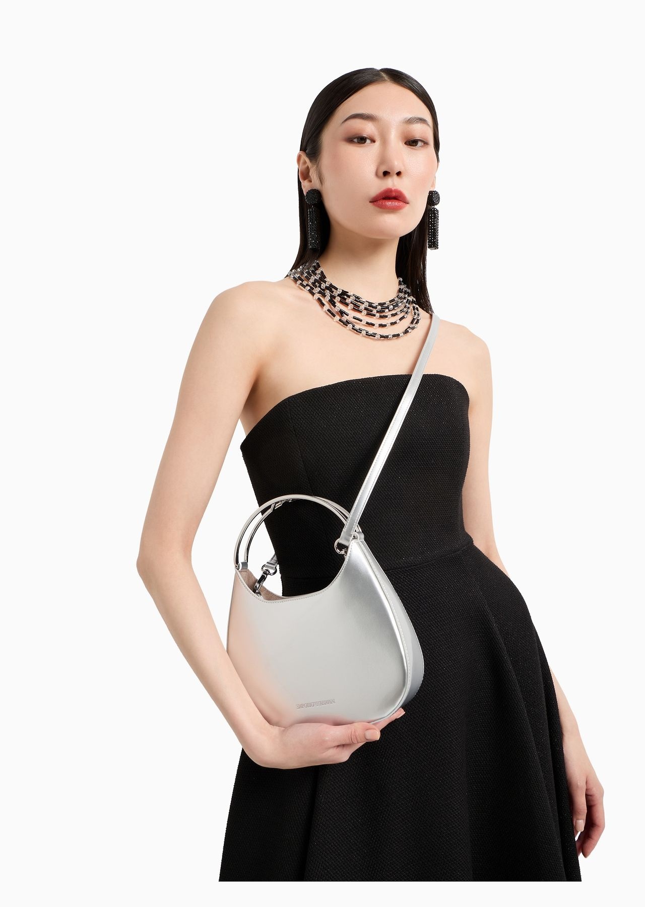 Moon capsule collection patent-effect mini bag with jewel handle - 7