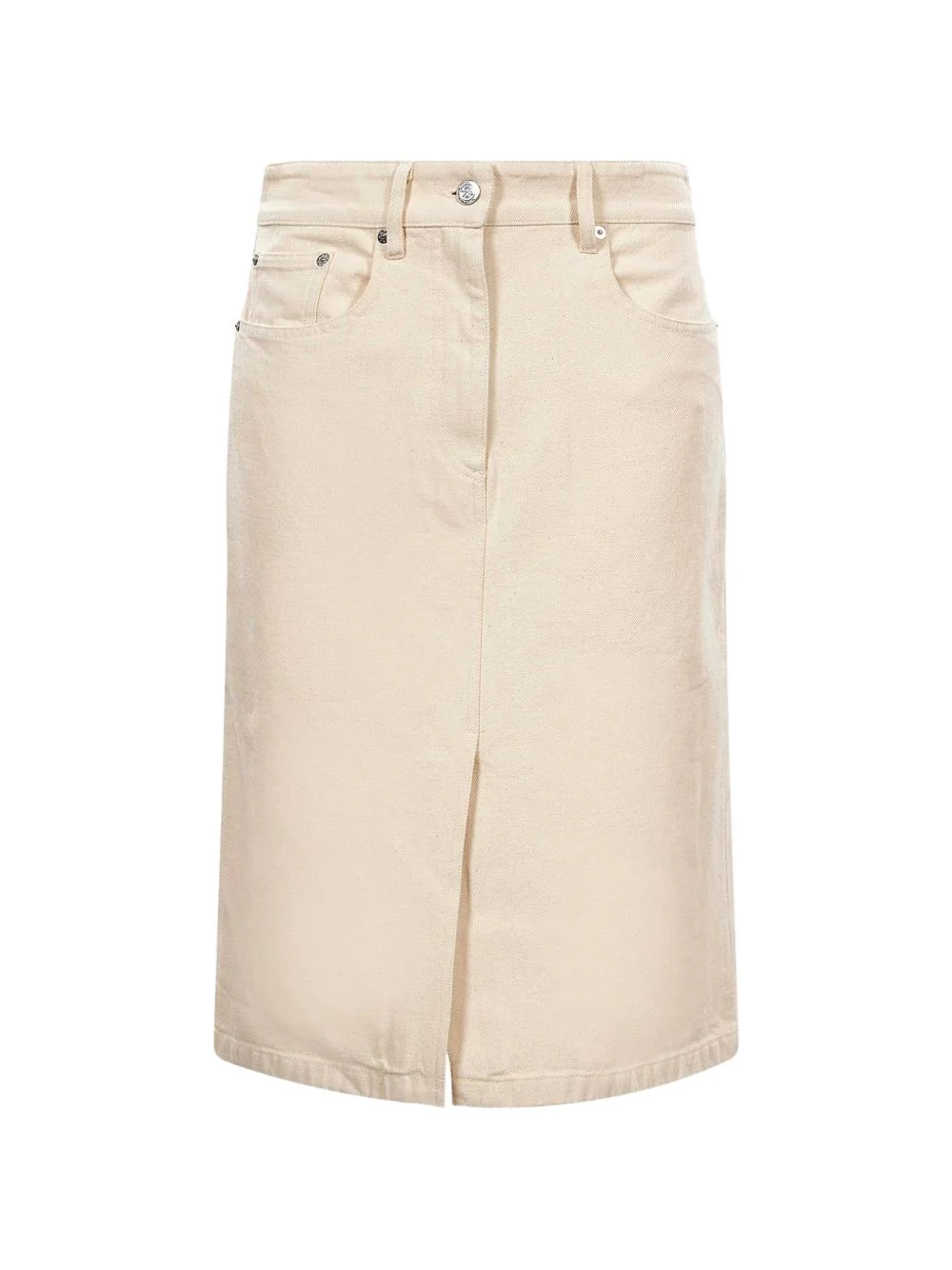 denim split skirt - 1