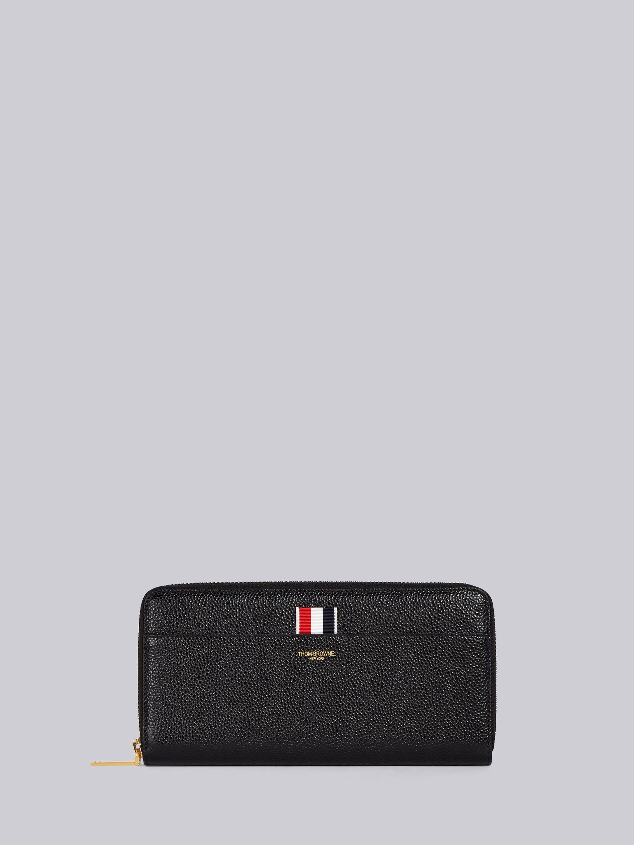 grosgrain-tab leather continental wallet - 1