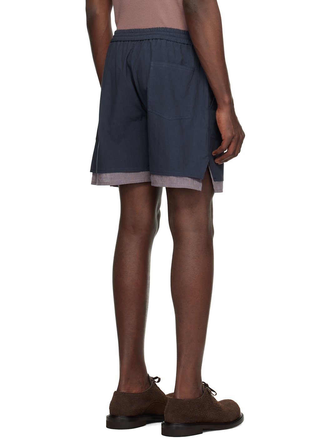 Navy Boxer Lining Drawstring Shorts - 3