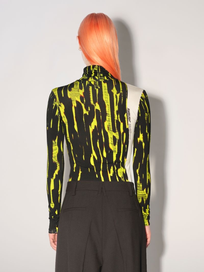 FITTED PRINTED TURTLENECK - 4