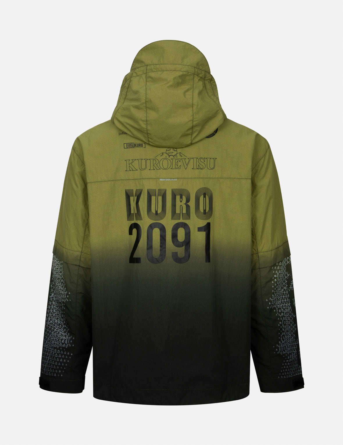 Dip Dye Double Sleeves Relax Fit Windbreaker - 2