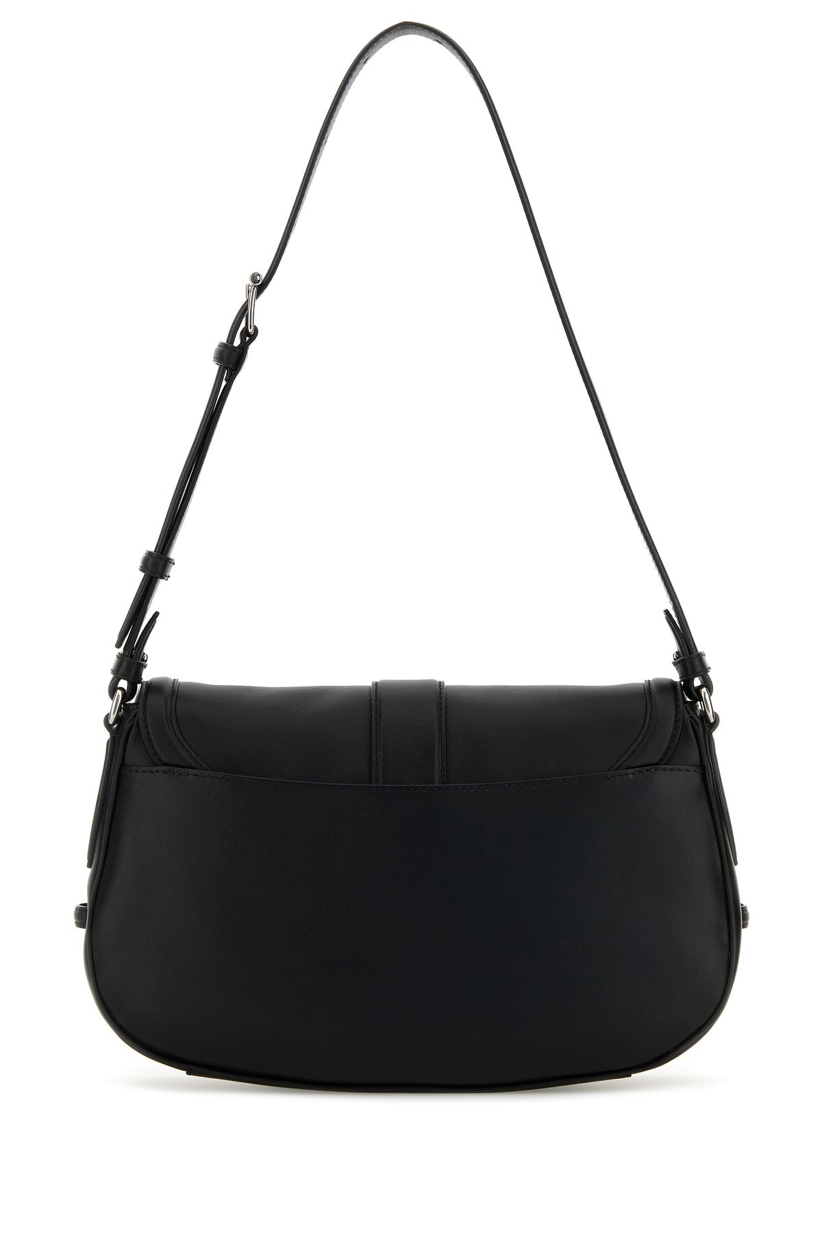 Black leather large Satchel crossbody bag - 3