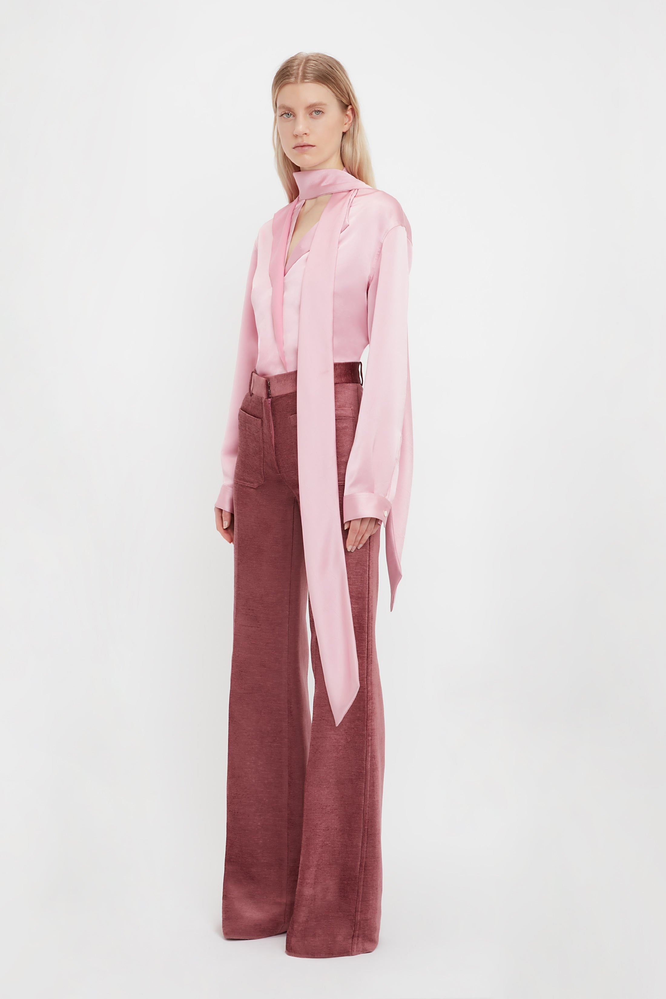 Alina Tailored Trouser In Plum - 3