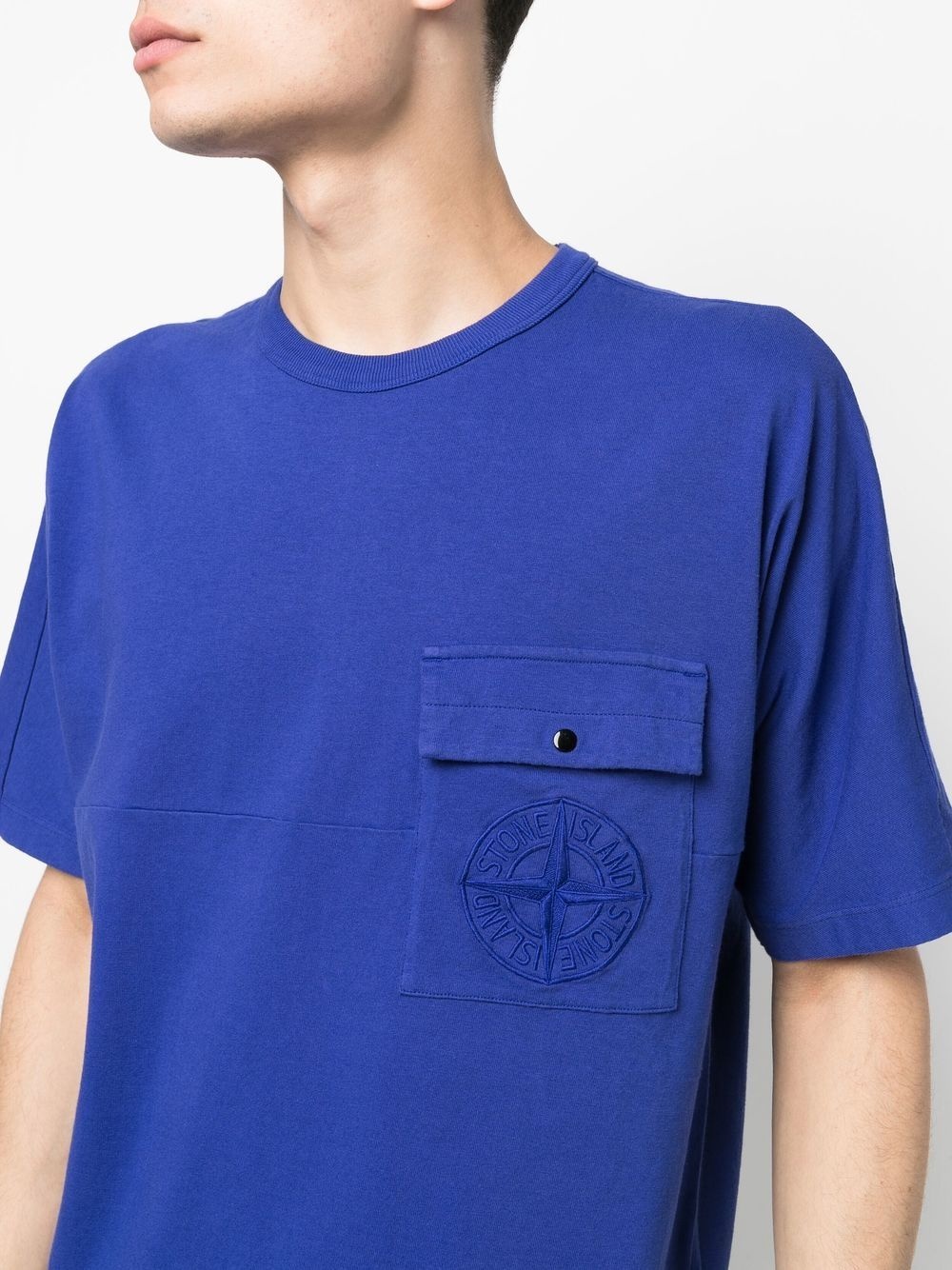 embroidered Compass pocket T-shirt - 5