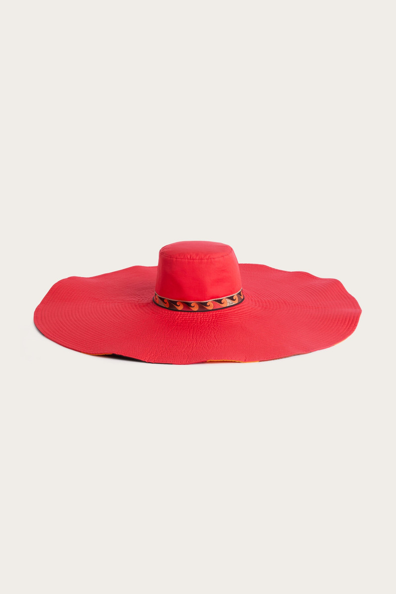 OCCHI PRINT WIDE-BRIMMED HAT 5