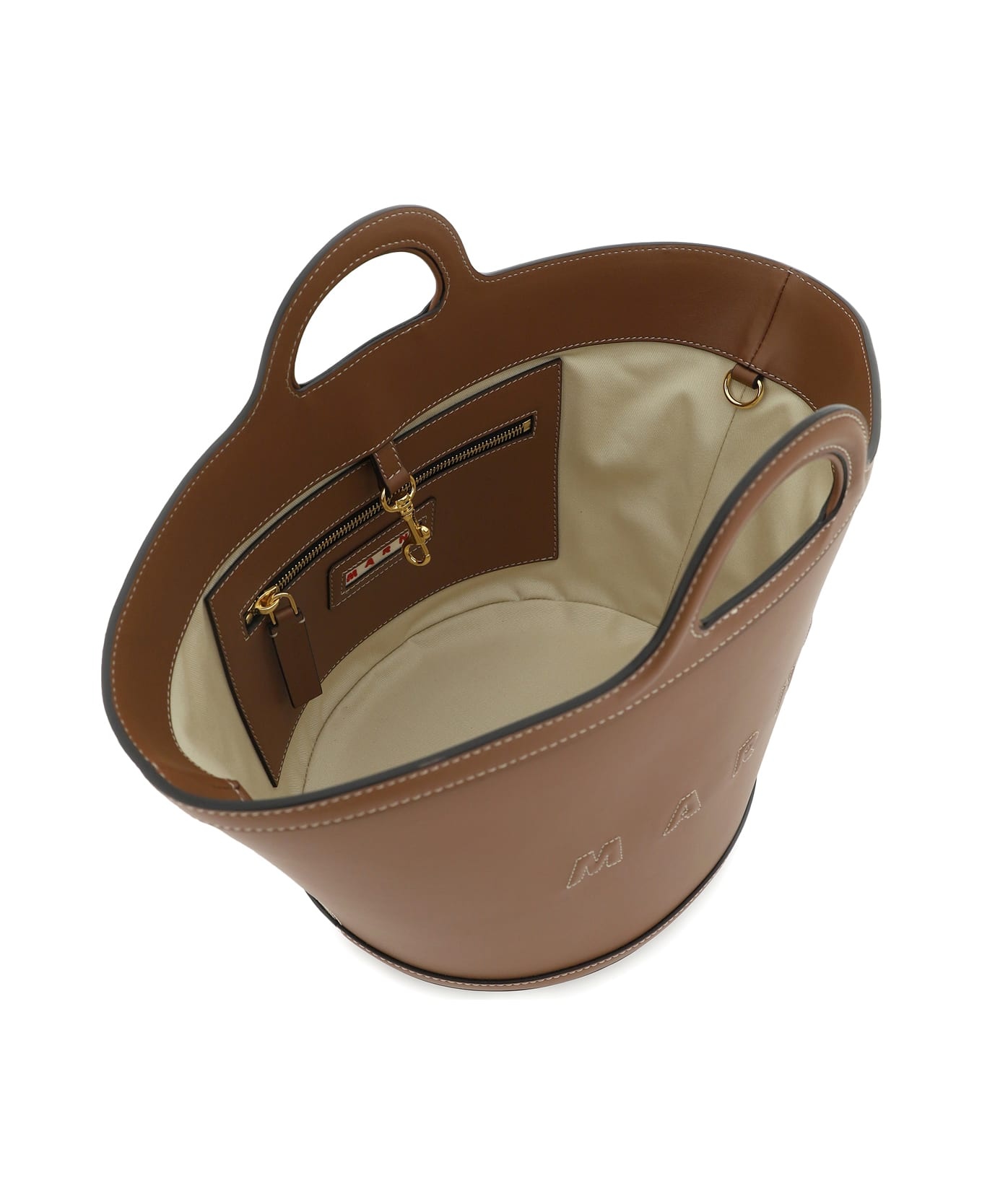 Tropicalia Small Bag In Brown Leather - 3