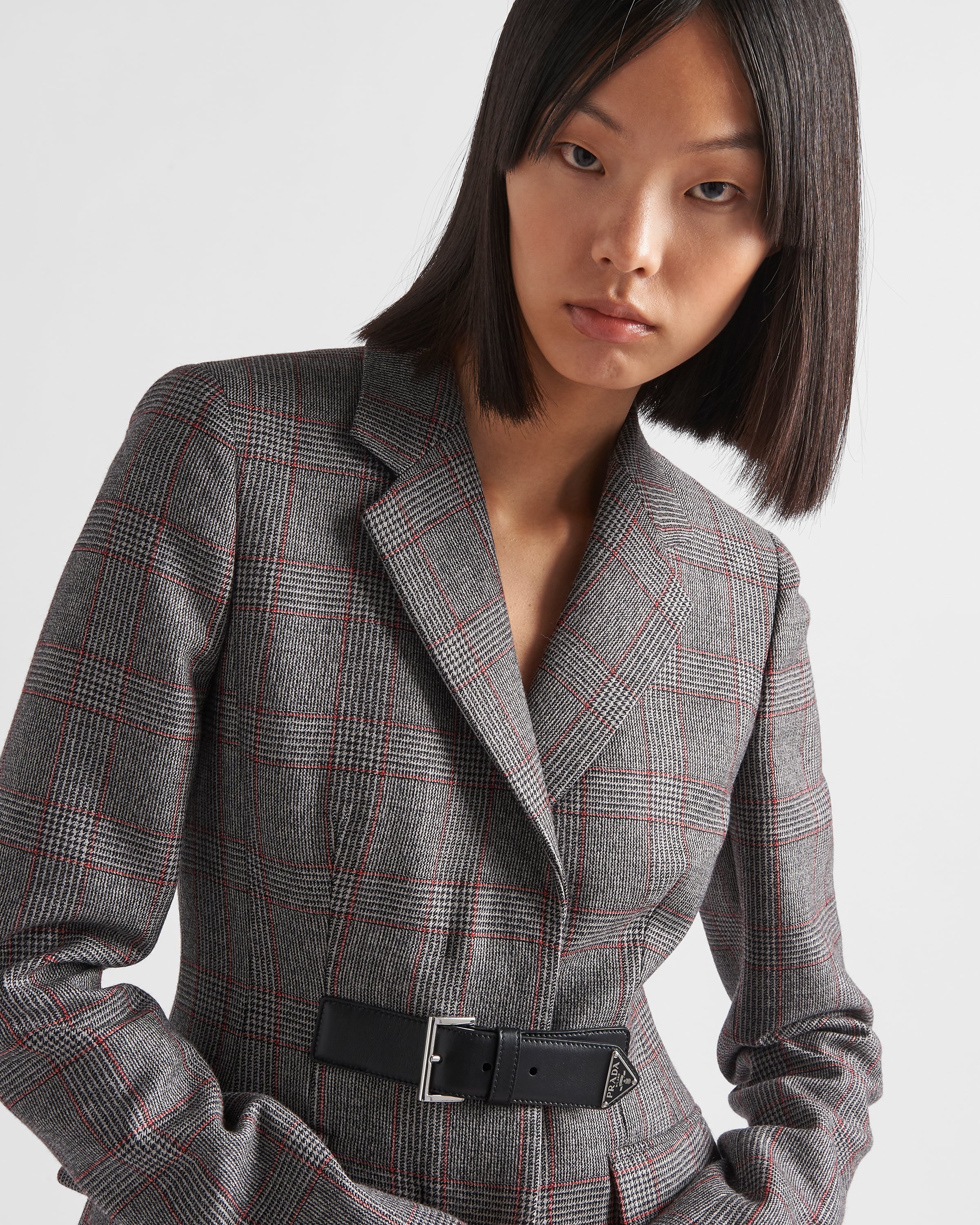 Single-breasted Prince of Wales mouliné coat - 3