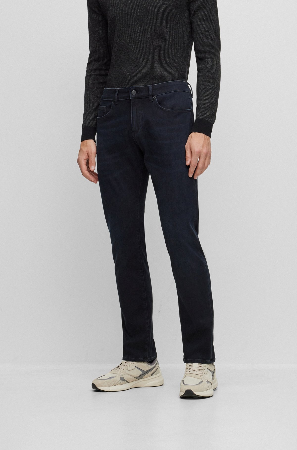 SLIM-FIT JEANS IN BLUE COZY-KNIT DENIM - 2