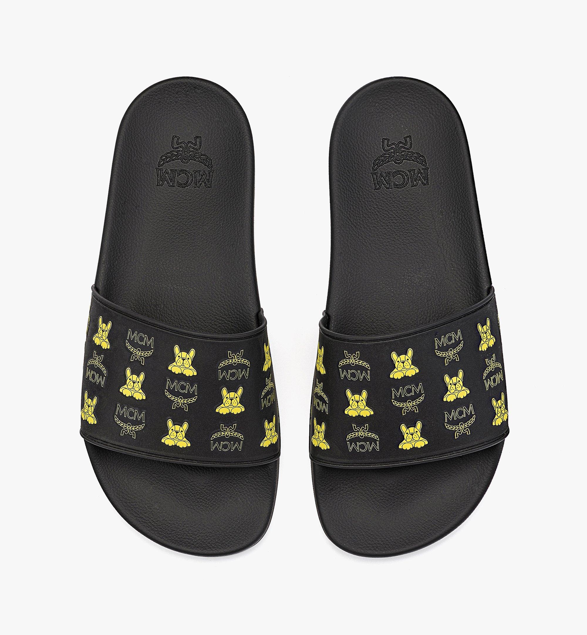 Women’s M Pup Visetos Print Rubber Slides - 6