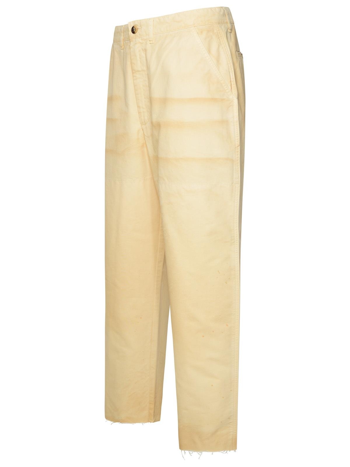 Golden Goose Beige Cotton Trousers Man - 2