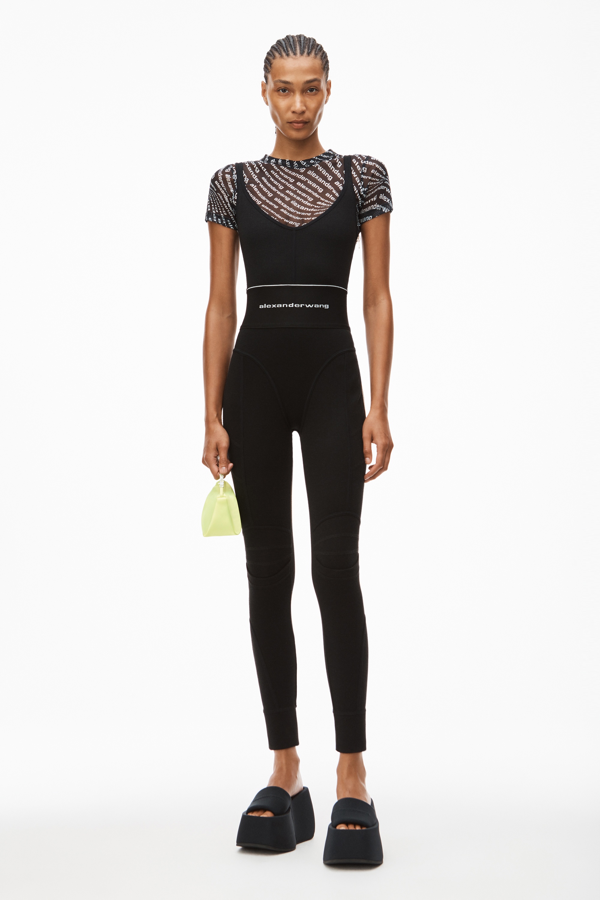 LOGO ELASTIC JUMPSUIT IN RIBBED JERSEY - 2