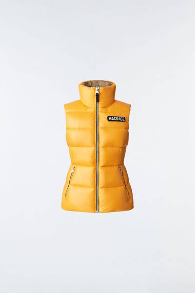 MACKAGE CHAYA lustrous light down vest for ladies outlook