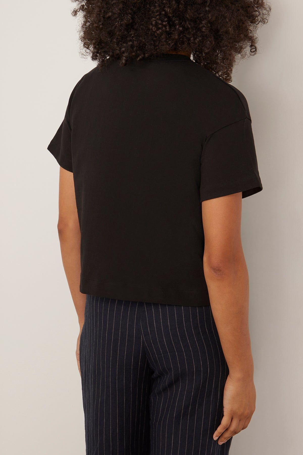 Emblem Cotton Jersey T-Shirt in Black - 4