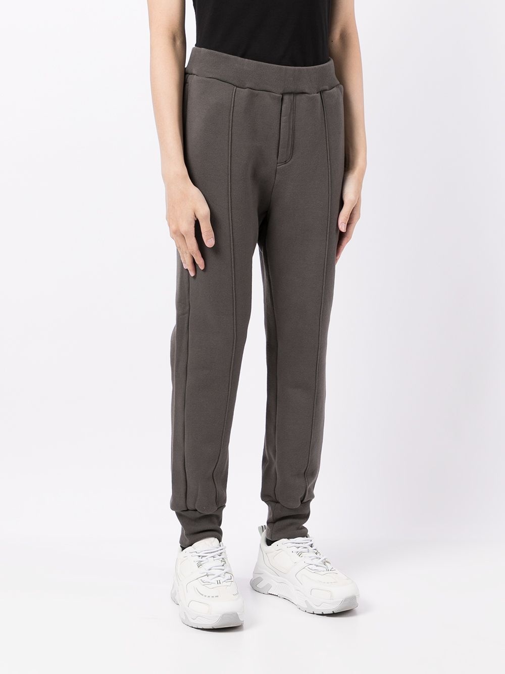 exposed-seam cotton track pants - 3