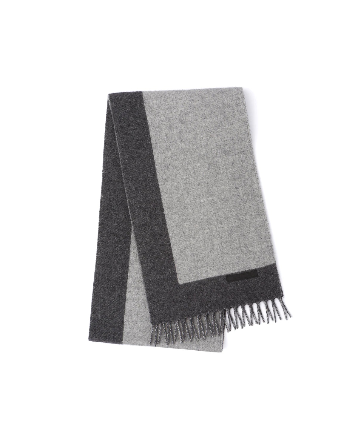 Two-tone intarsia cashmere scarf - 1