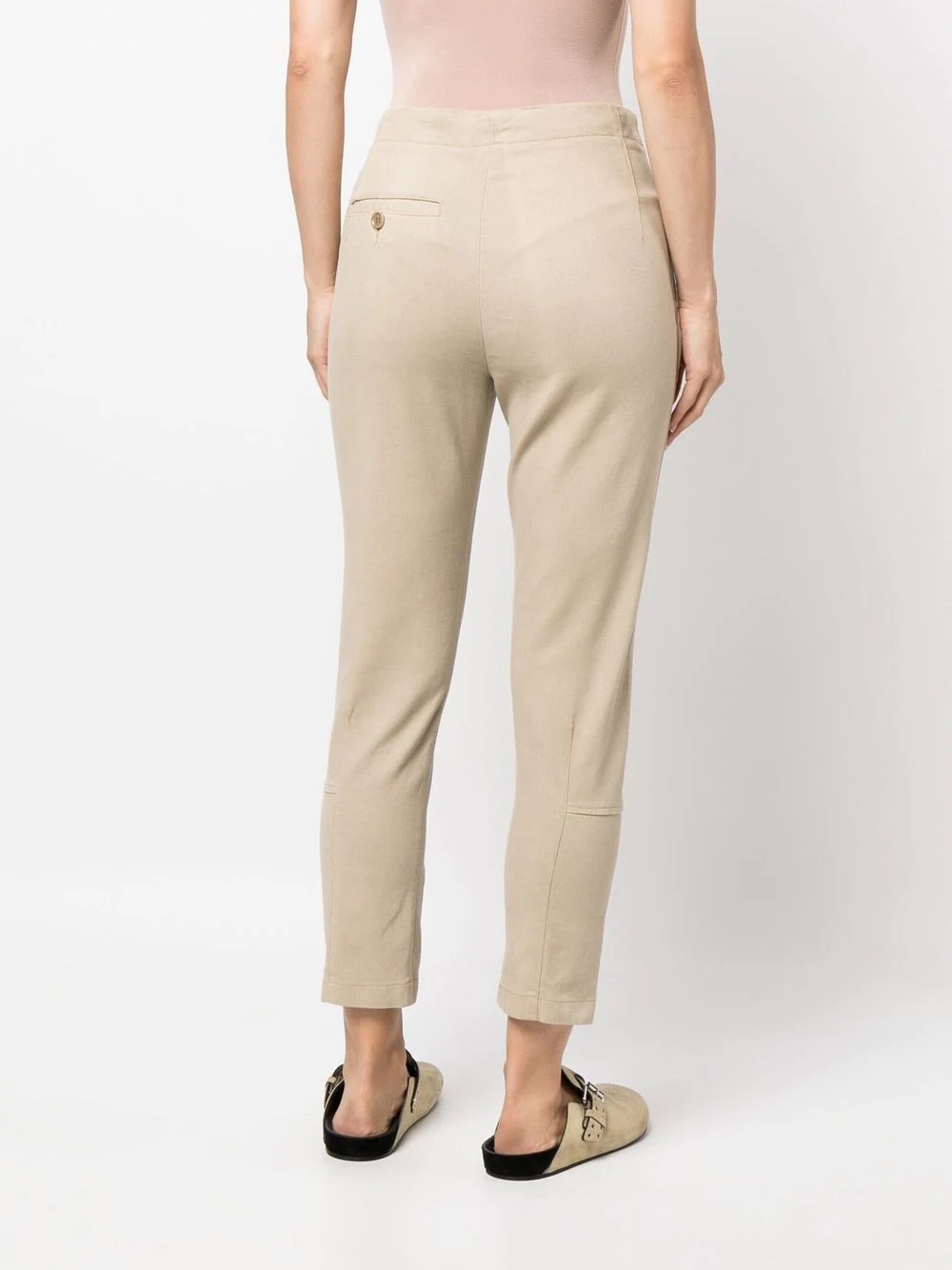 high-waisted wool trousers - 4