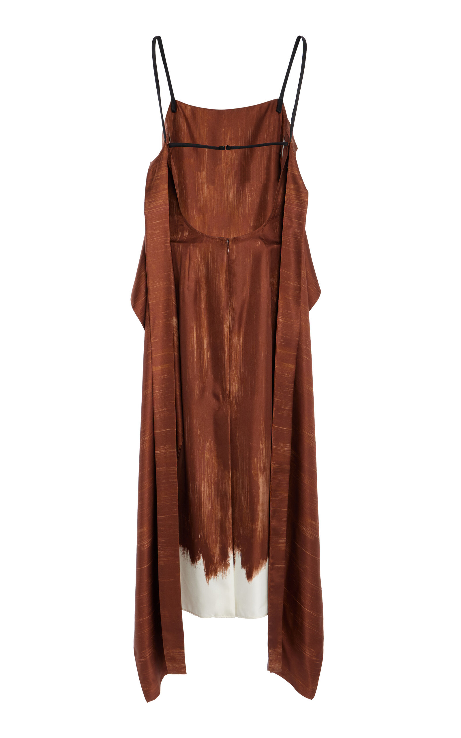 Wilma Double Printed Silk Dress brown - 5