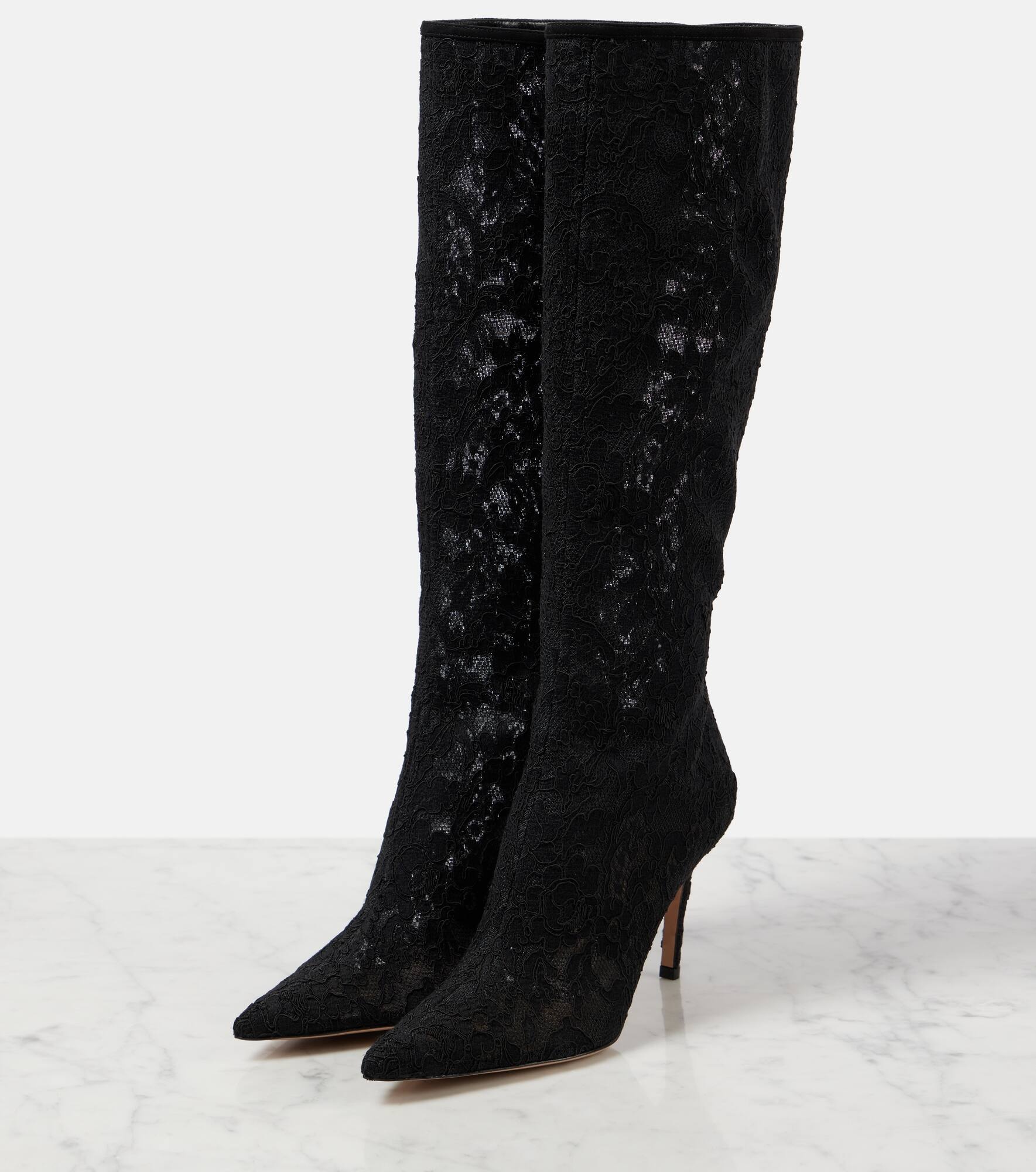Claudia 85 lace knee-high boots - 4