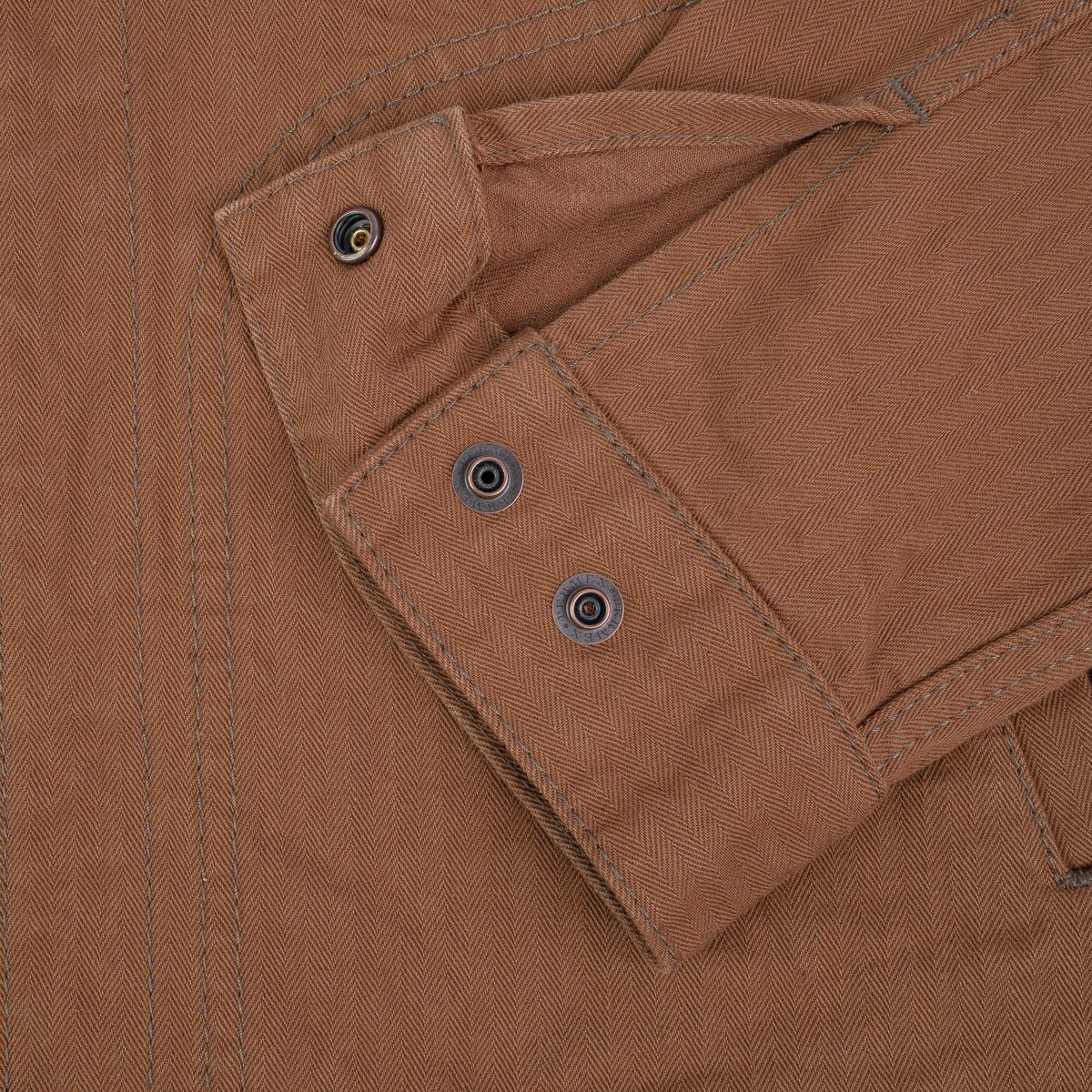 IHJ-124-BRN 10oz Herringbone Work Jacket - Brown - 14