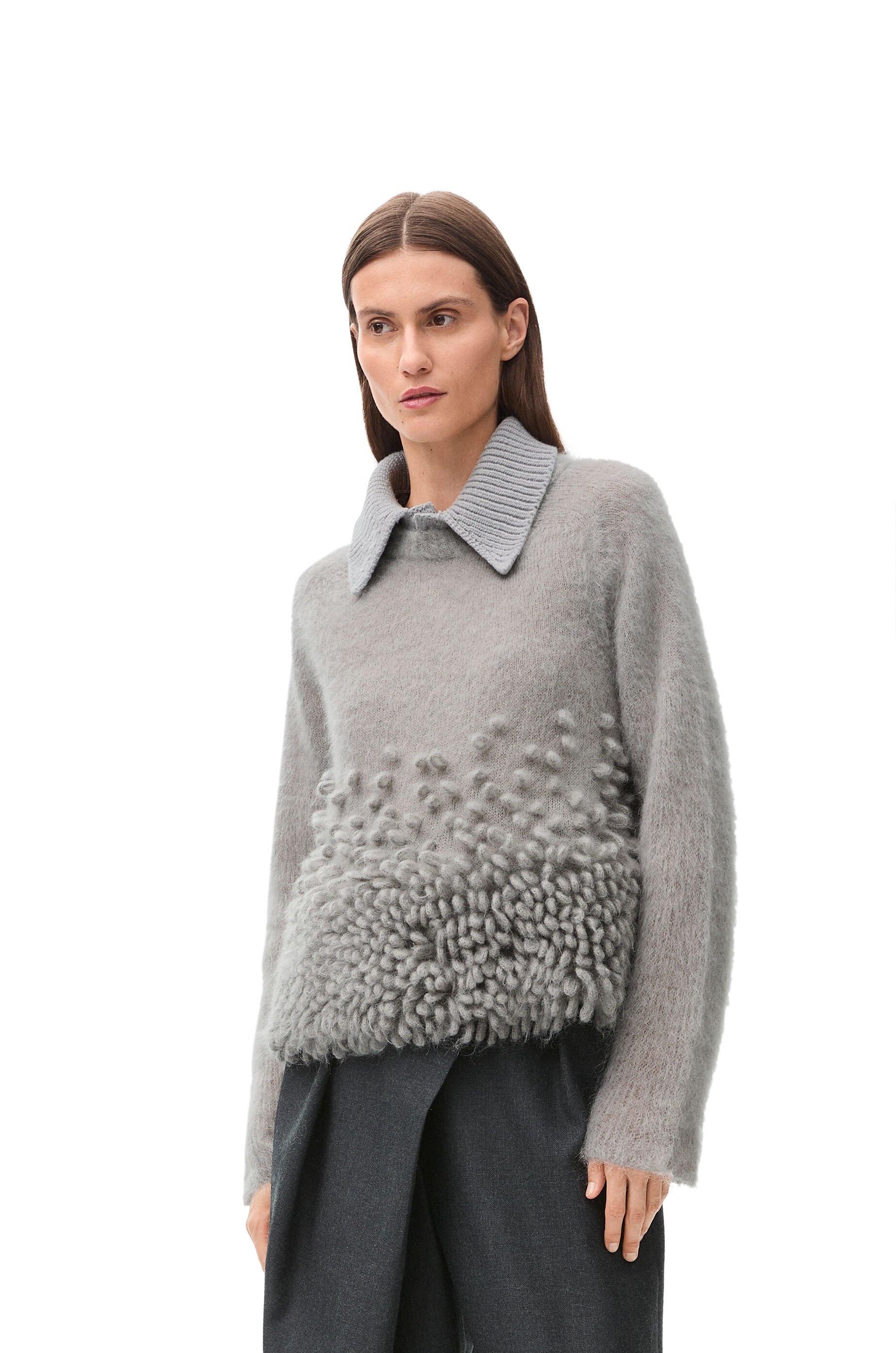 Polo sweater in mohair blend - 3