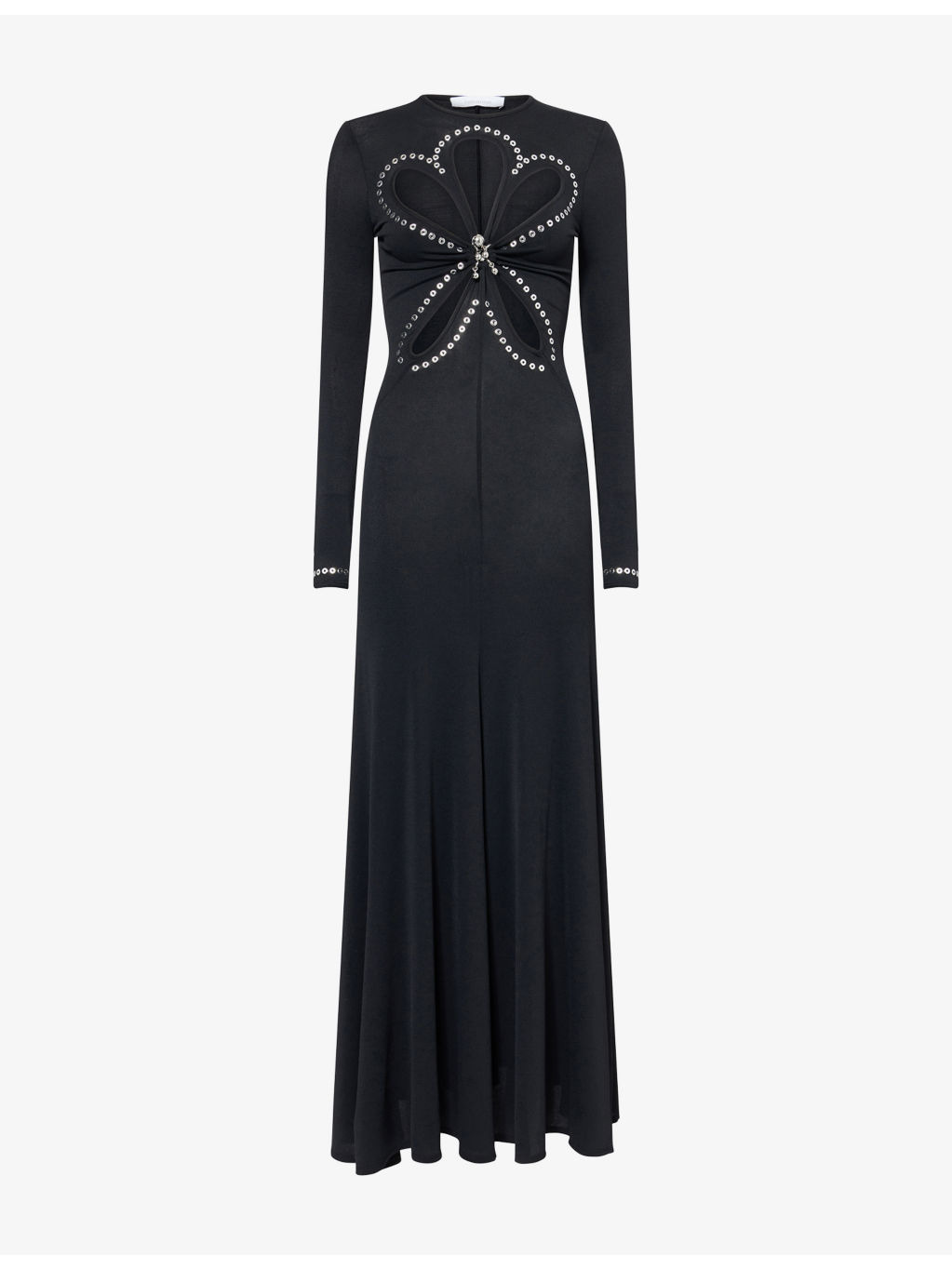 Embellishmed Cut-Out Stretch-Woven Maxi Gown - 1
