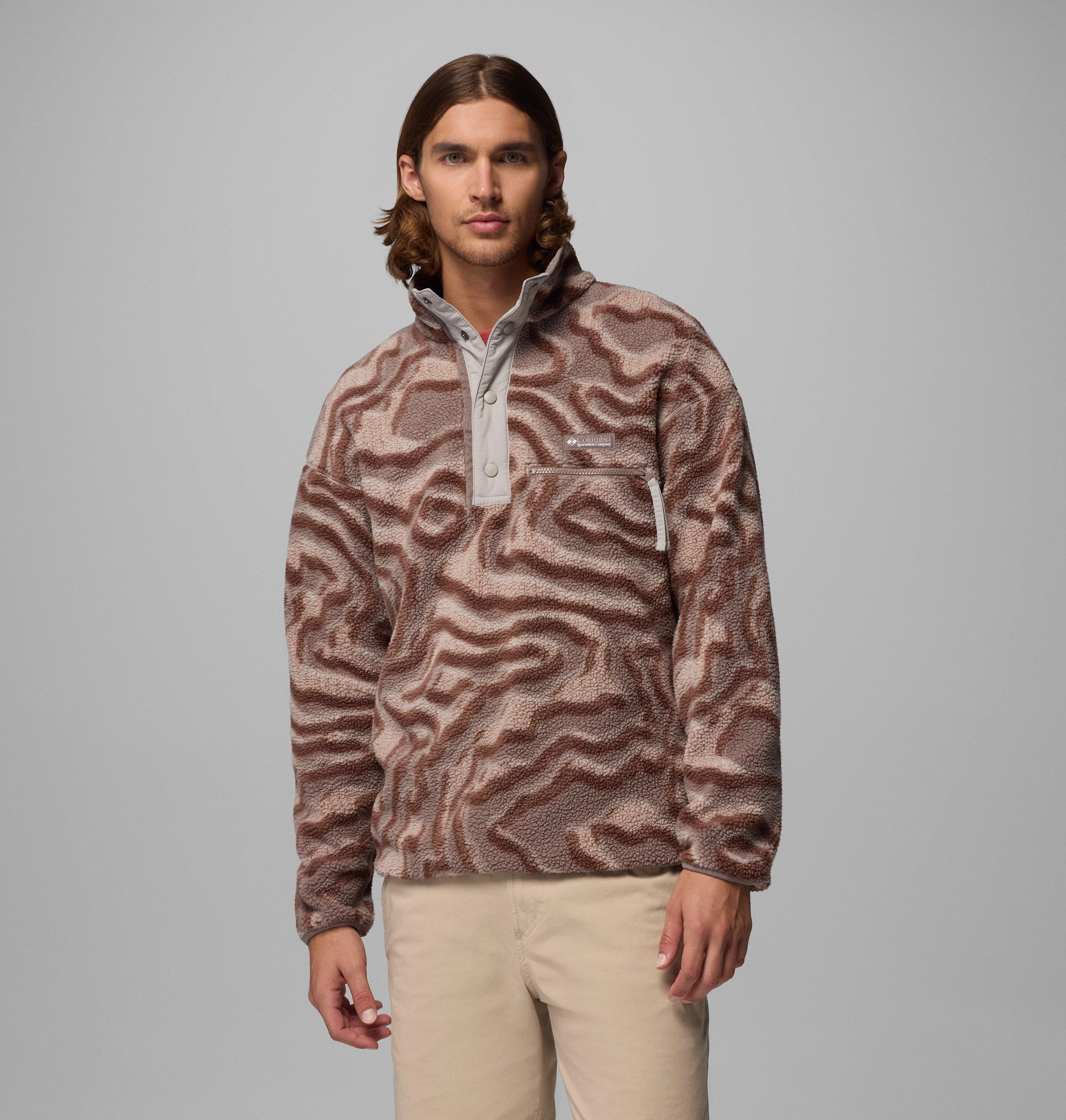Men's Helvetia II Printed Half Snap Printed Fleece Pullover - 1