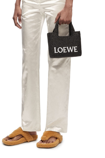 Loewe Mini LOEWE Font Tote in raffia outlook