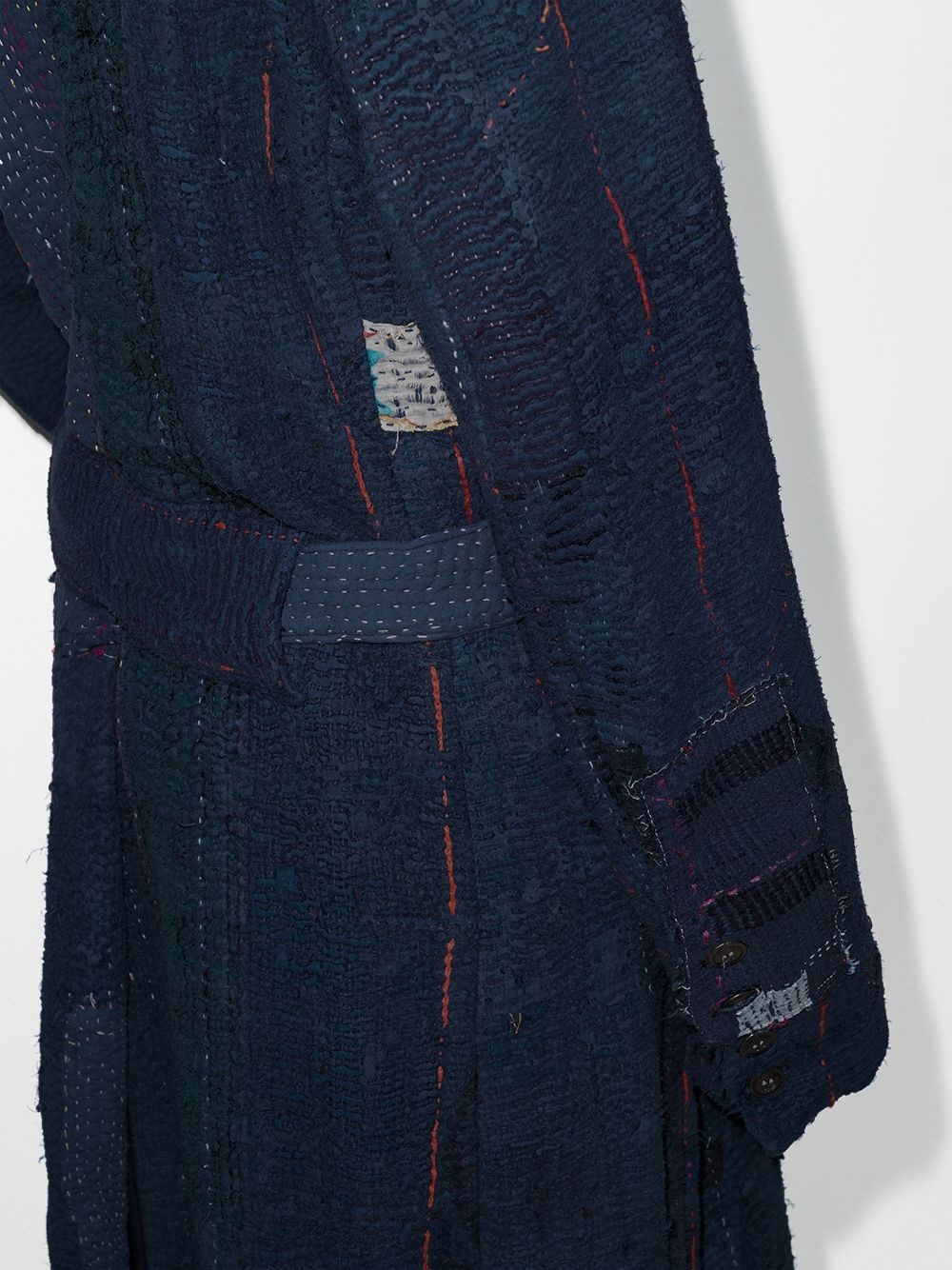 Kantha GL1 belted-waist overcoat - 4