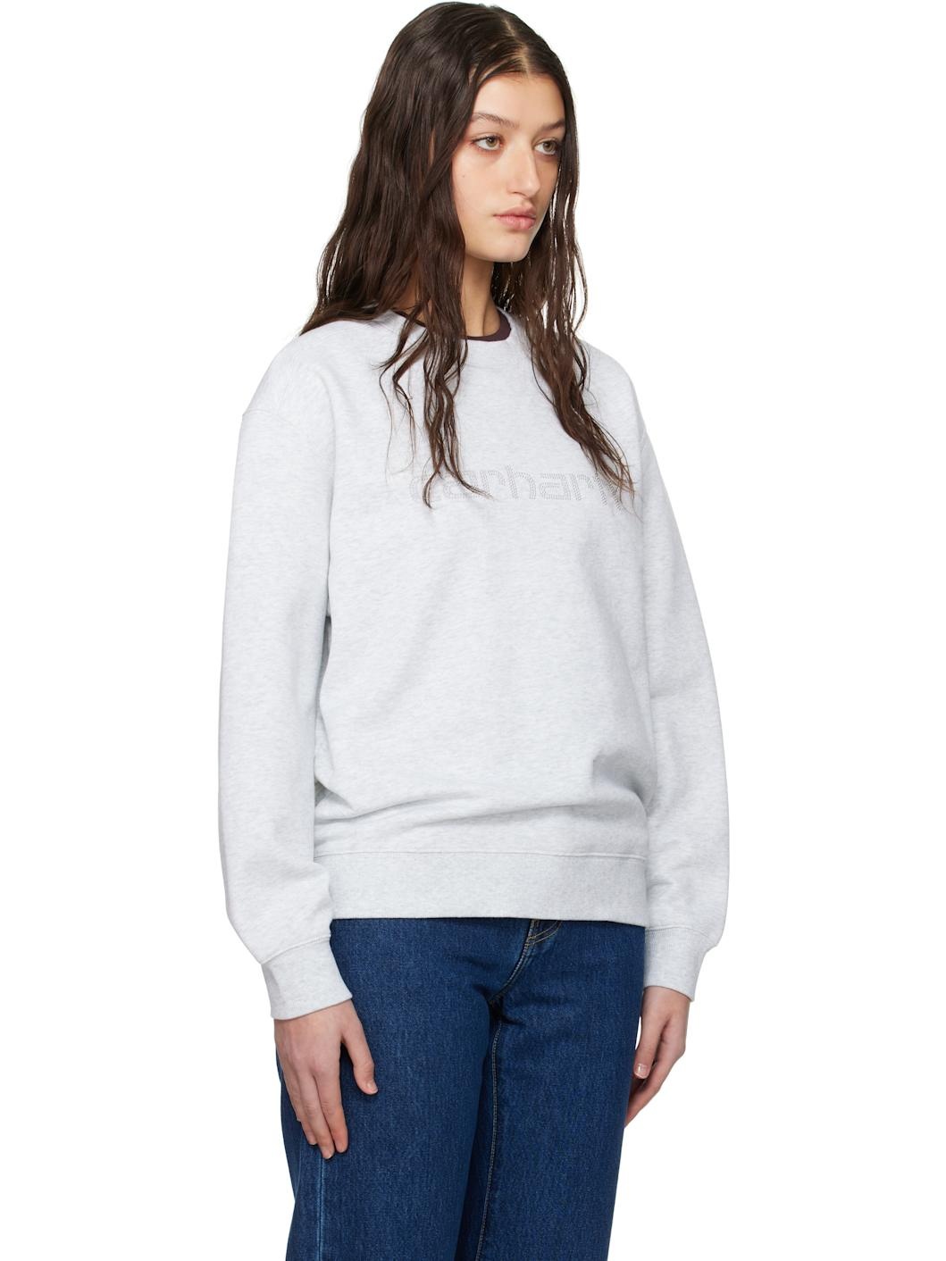Gray Rivet Script Sweatshirt - 2