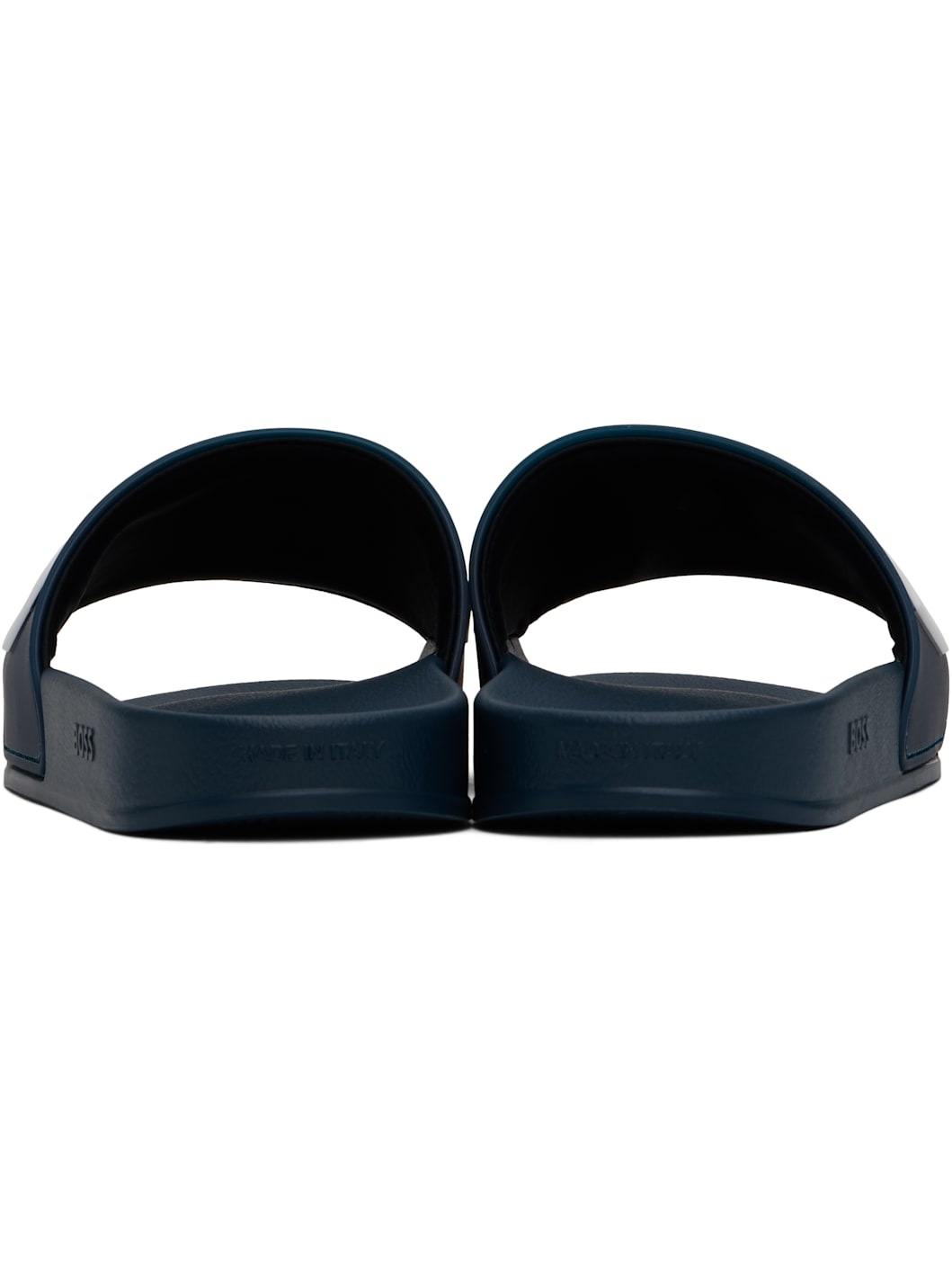 Navy Raised Logo Pool Slides - 2