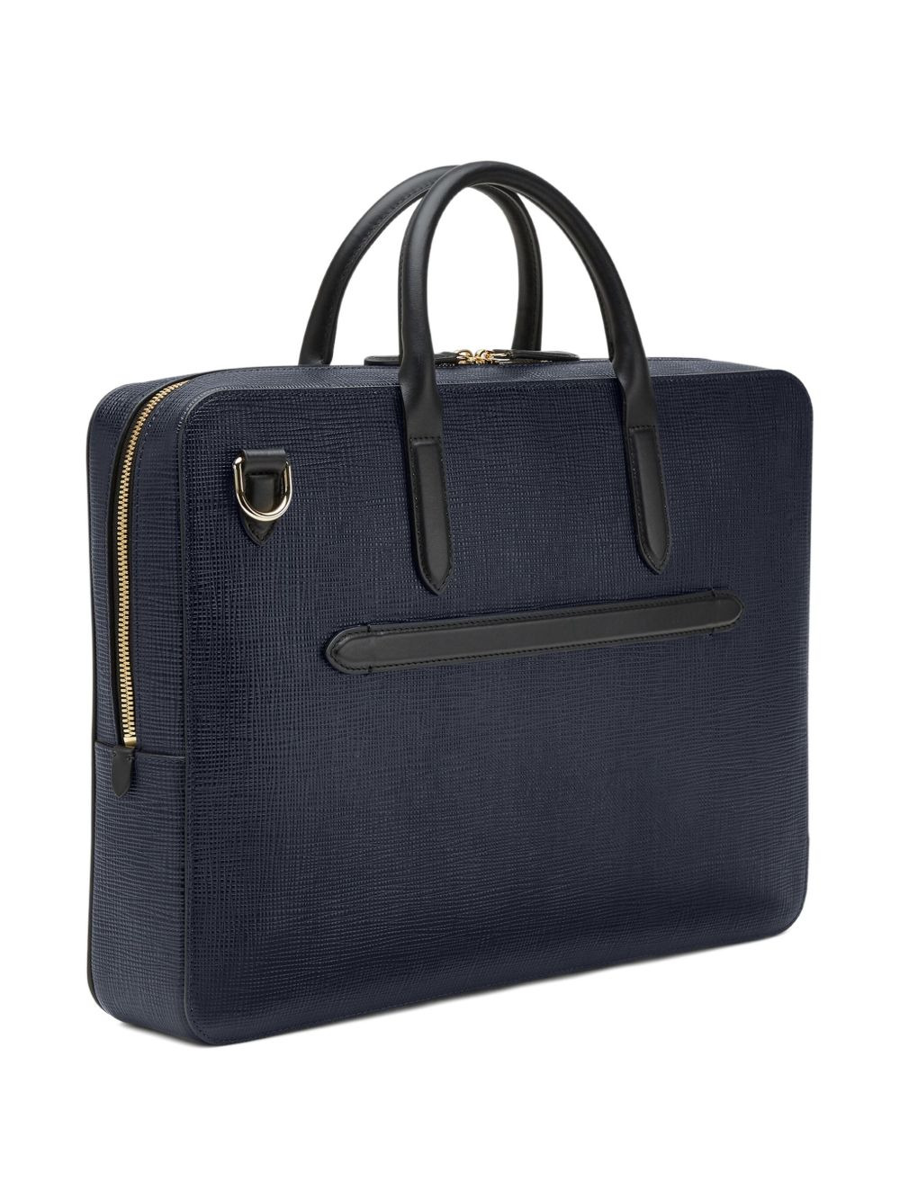 Panama textured-leather briefcase - 3