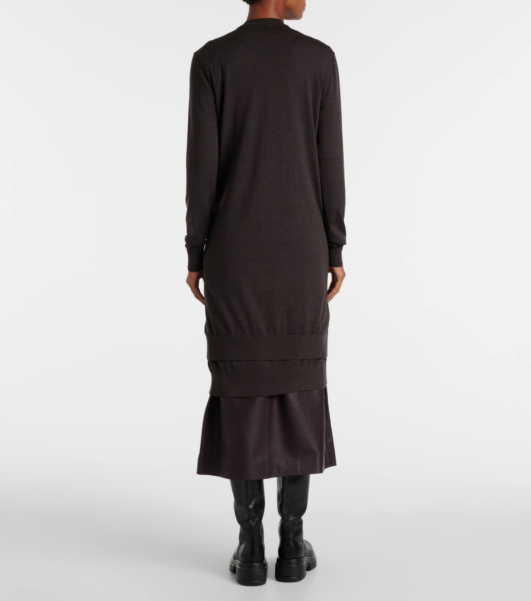 Wool and silk cardigan - 3