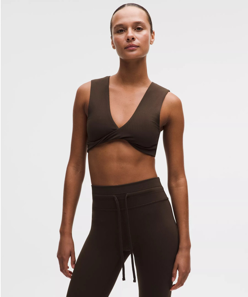 Ribbed Nulu Twist-Front V-Neck Bra *Light Support, B/C Cup 1