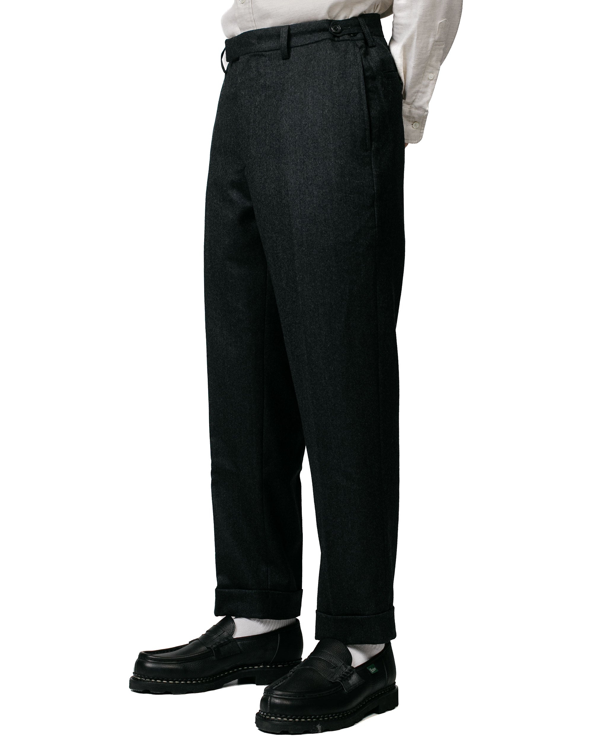 Ivy Trousers Ankle-Cut Flannel Charcoal Grey - 2