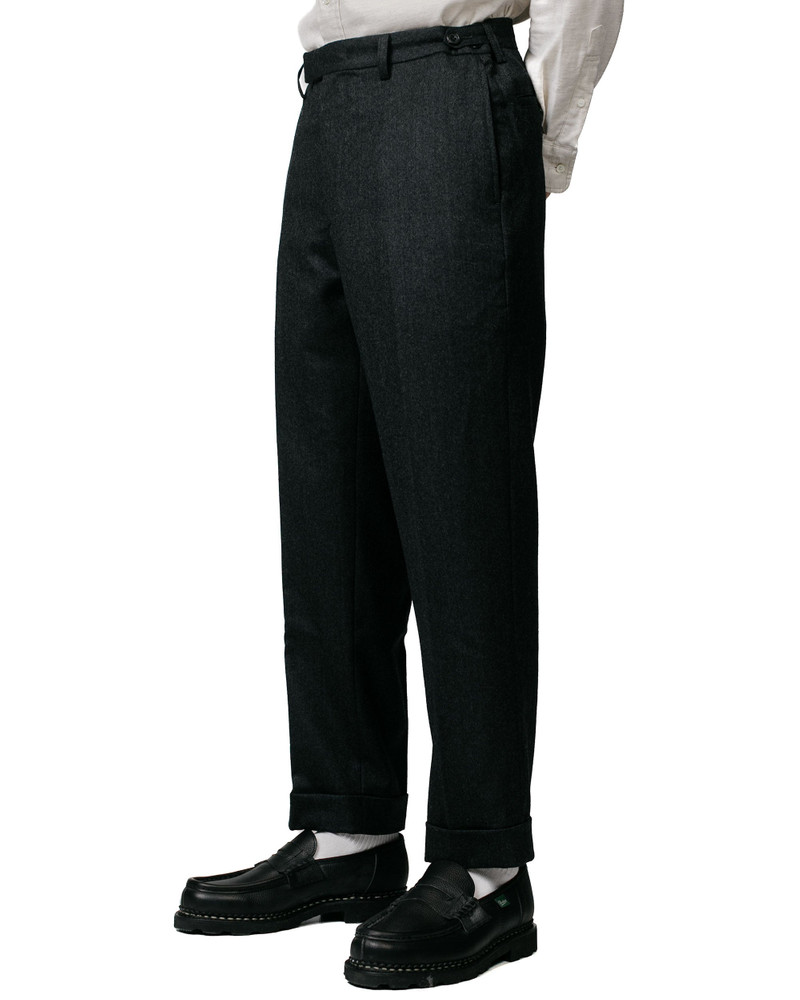 BEAMS PLUS Ivy Trousers Ankle-Cut Flannel Charcoal Grey outlook