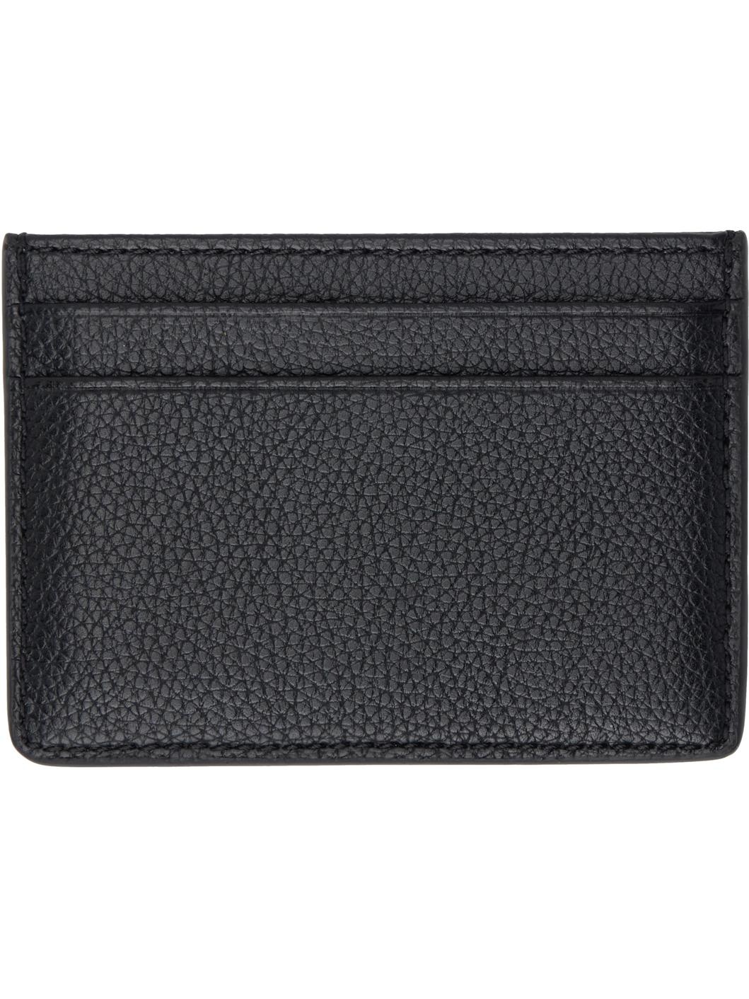 Black Faux-Leather Card Holder - 2