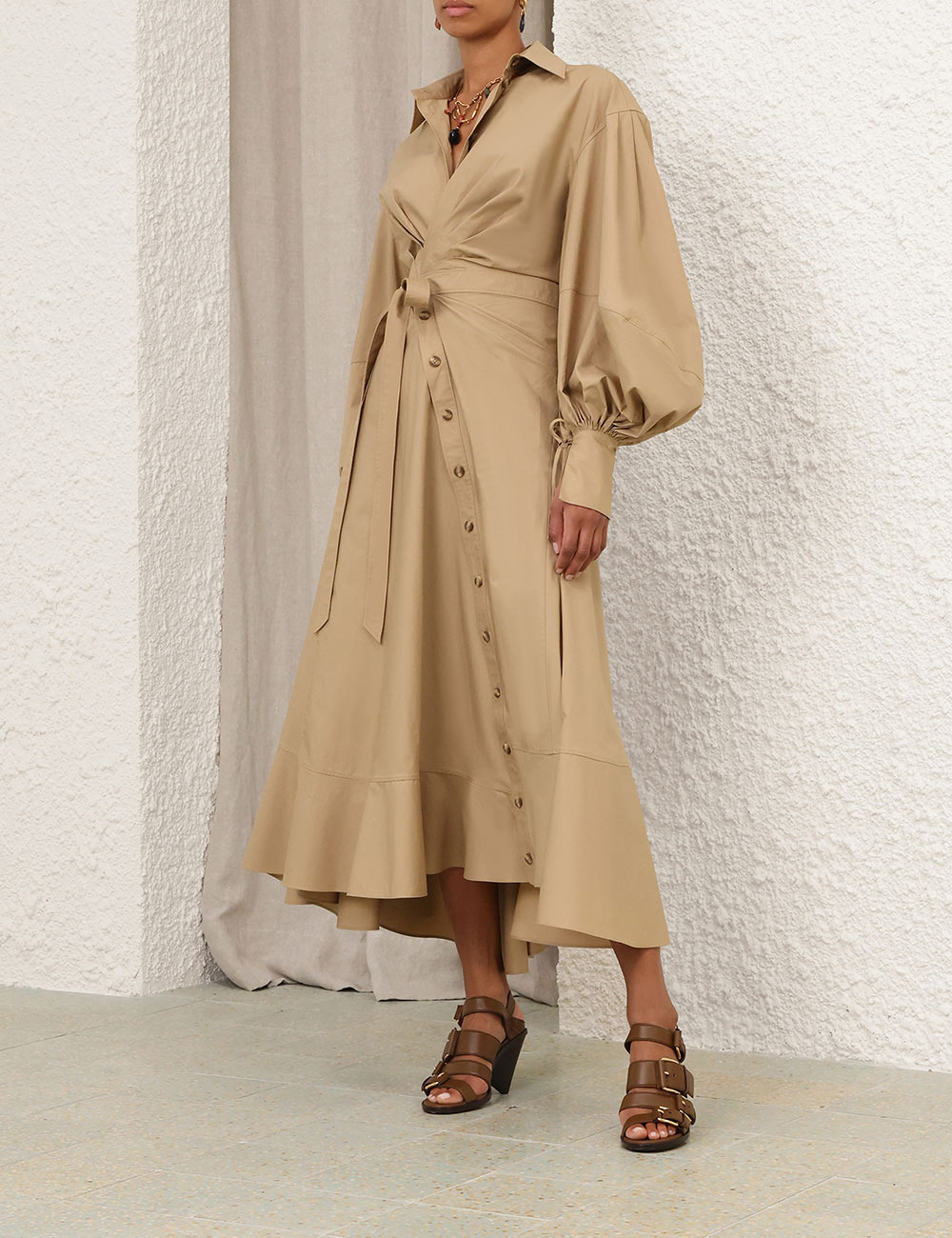 REBELLION POPLIN MIDI DRESS - 3